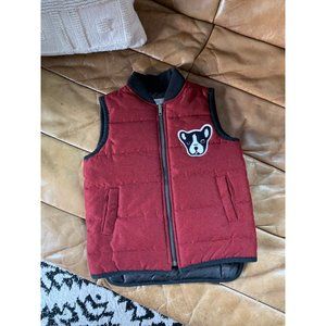 💥 Kids Puffer Vest french bull dog boys child size 8-10 medium